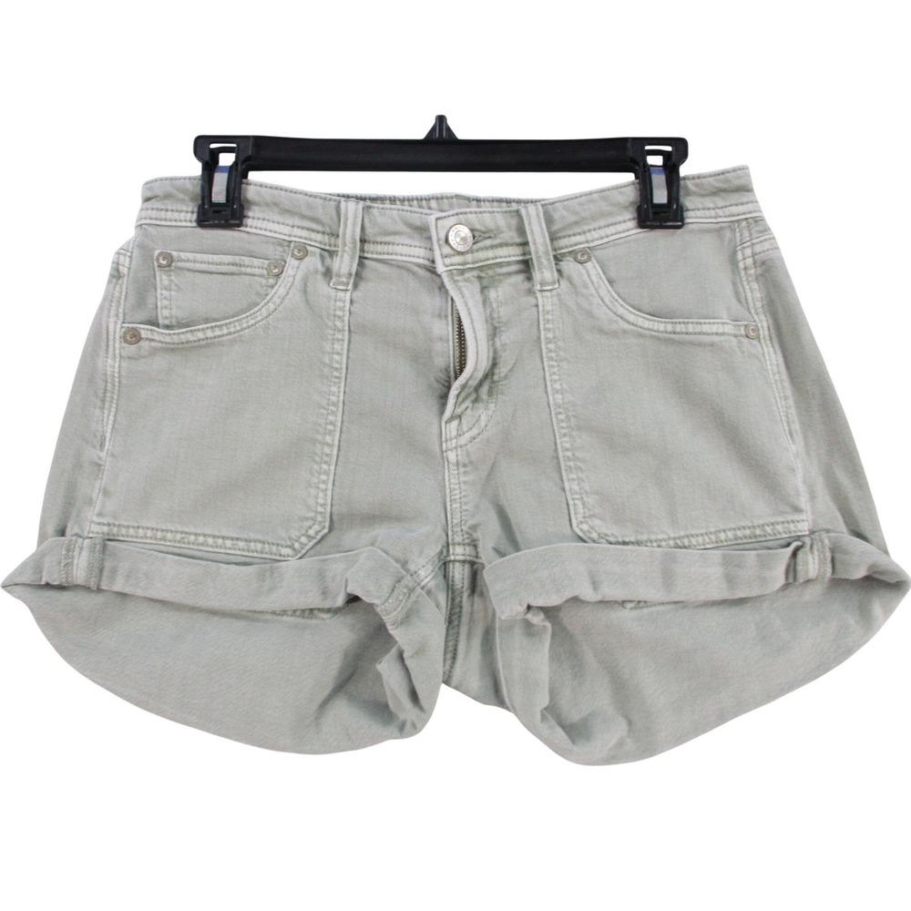 American‎ Eagle Next Level Stretch Olive Green Utility Shorts Womens Size 2